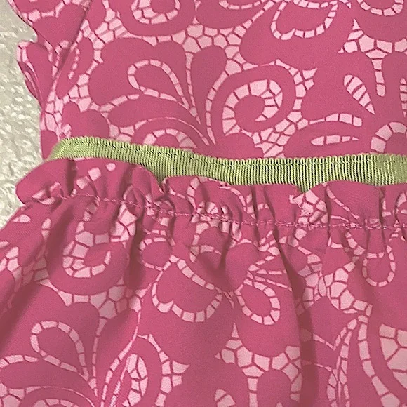 *Baby Gap Hot Pink Paisley Floral 2T Short Sleeve Dress C71 - Picture 5 of 8